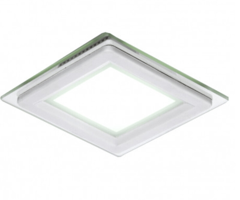 Foco Downlight LED Cuadrado con Cristal 95X95Mm 6W 450Lm 30.000H
