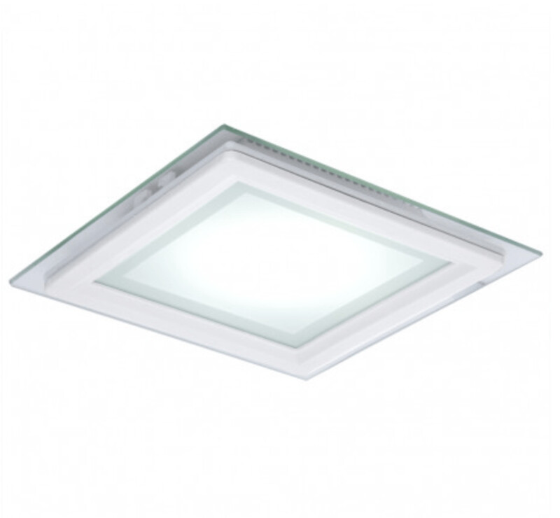 Foco Downlight LED Cuadrado con Cristal 200X200Mm 15W 1150Lm 30.000H