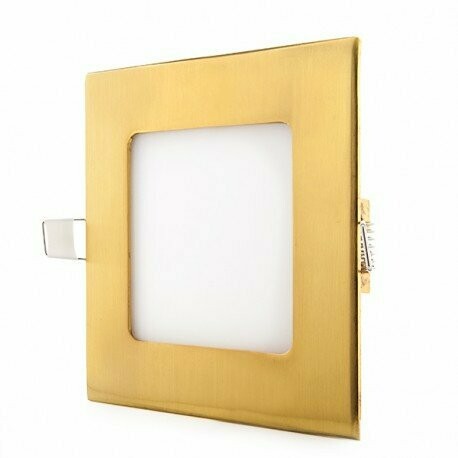 Placa de LEDs Cuadrada 120X120 Mm 6W 480Lm 50.000H Dorado