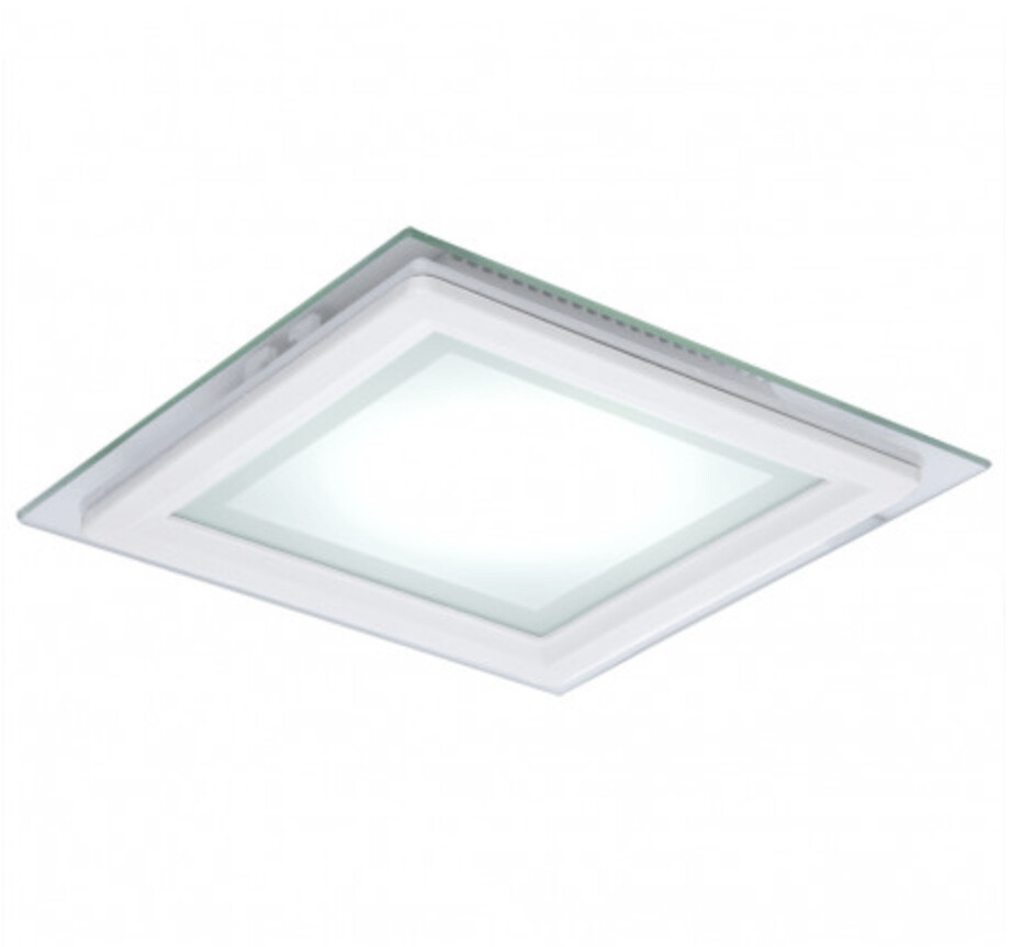 Foco Downlight LED Cuadrado con Cristal 160X160Mm 12W 900Lm 30.000H