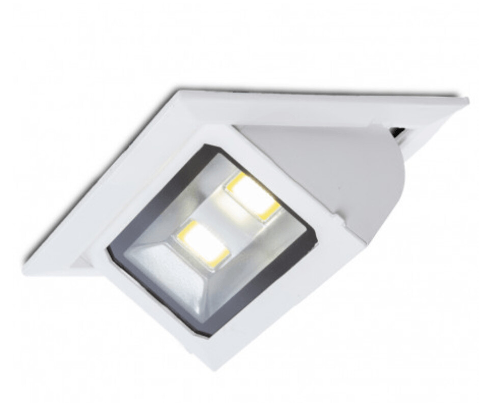 Foco Downlight LED Rectangular Basculante COB 40W 3600Lm 30.000H
