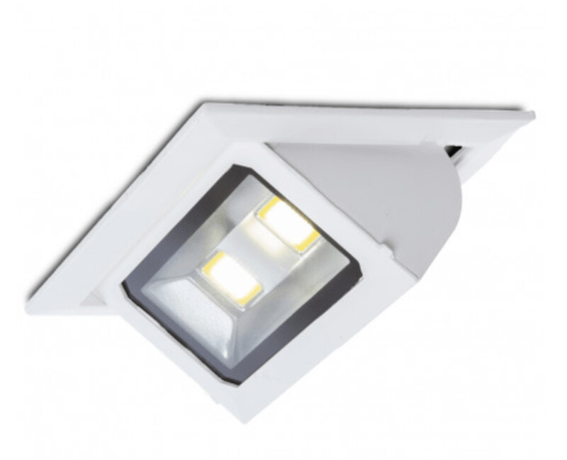 Foco Downlight LED Rectangular Basculante COB 40W 3600Lm 30.000H