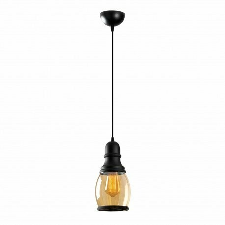Lámpara Colgante vintage "Dora - 300-S " Negro 1xE27 Sin Bombilla [OPV-521SHN3207]