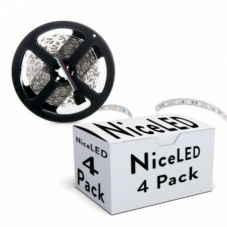 Pack 4 Tira LED 300 X SMD 5050 5M RGB IP33