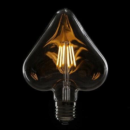 Bombilla de LEDs Filamento Vintage Heart E27 6W 600Lm BLANCO CÁLIDO [WO-LF-HEART-E27-6W-WW]