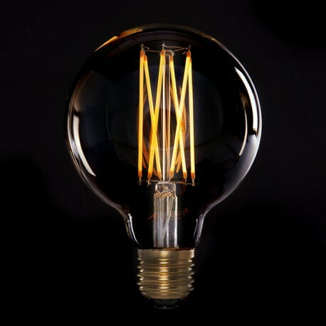 Bombilla Vintage LED Dimable G95 Globo Onda 4W E27 Vidrio Ámbar BLANCO CÁLIDO [AM-DL952]