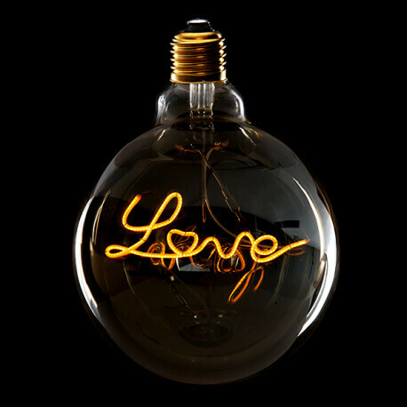 Bombilla Vintage Love E27 Dimable 4W G125 Vidrio Ámbar BLANCO CÁLIDO [AM-DLOVE]