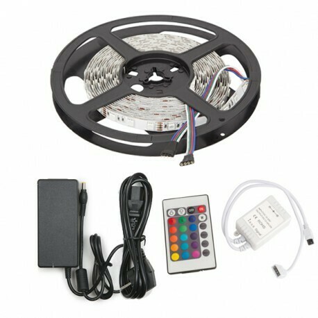 Tira LED 300 X SMD 5050 5M Multicolor RGB IP33 Transformador/Controlador