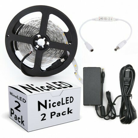 Pack 2 Tira 300 LEDs SMD5630 12VDC 5M IP25 Transformador- Dimmer
