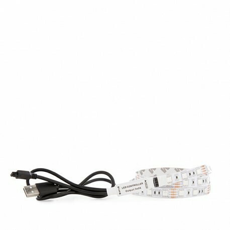 Tira LED para TV/PC 1M RGB SMD5050 5VDC/Usb Controlador-Mando a Distancia