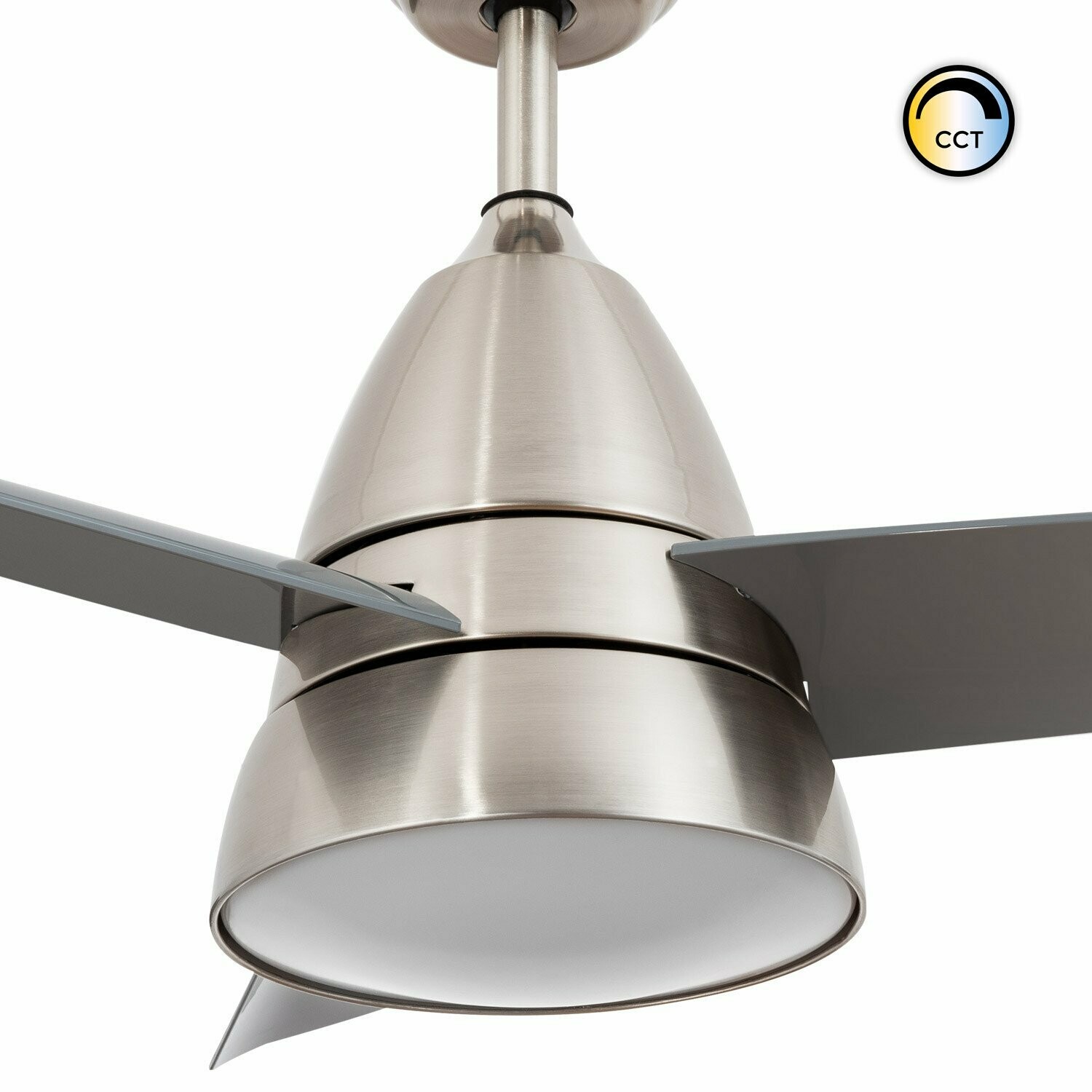 Ventilador de Techo Industrial Plata LED CCT Seleccionable