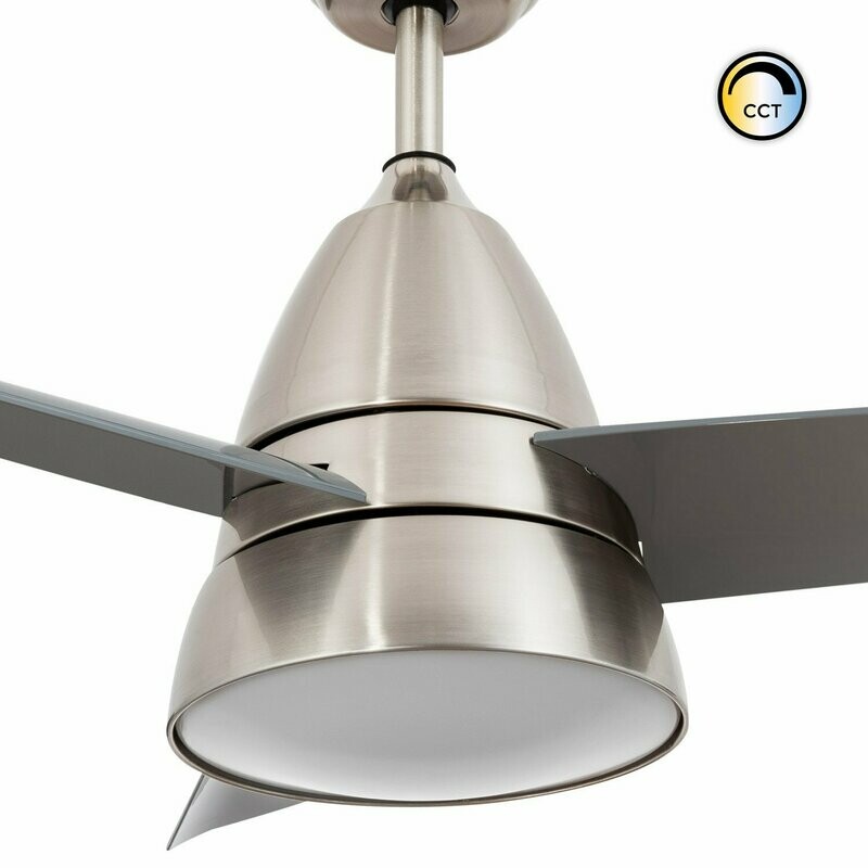 Ventilador de Techo Industrial Plata LED CCT Seleccionable