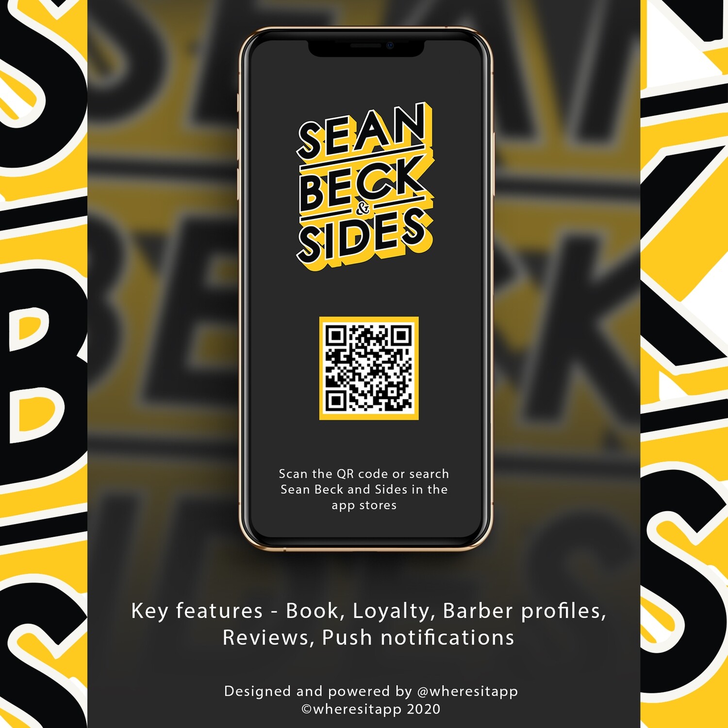 Window sticker 20cm x 20cm - Download our app