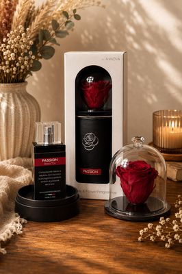 HOME &amp; FLOWER FRAGRANCE | SET DIAMOND ENCHANTED ROSSO