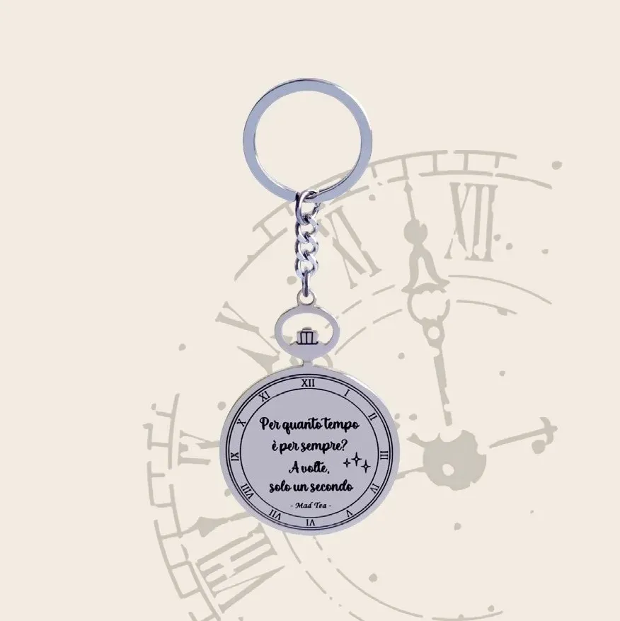 Portachiavi di Alice in Wonderland “Per quanto tempo è per sempre”