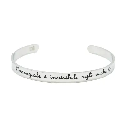 Bracciale rigido “L’essenziale è invisibile agli occhi”