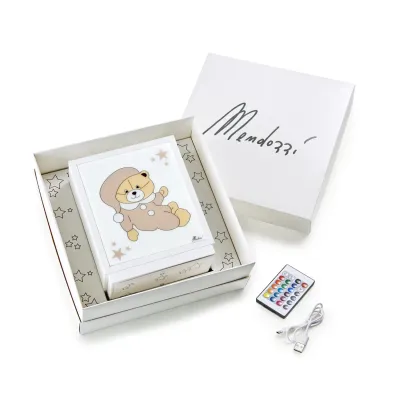 Lampada Mimì Beige Con Luci Ricaricabile Con Usb