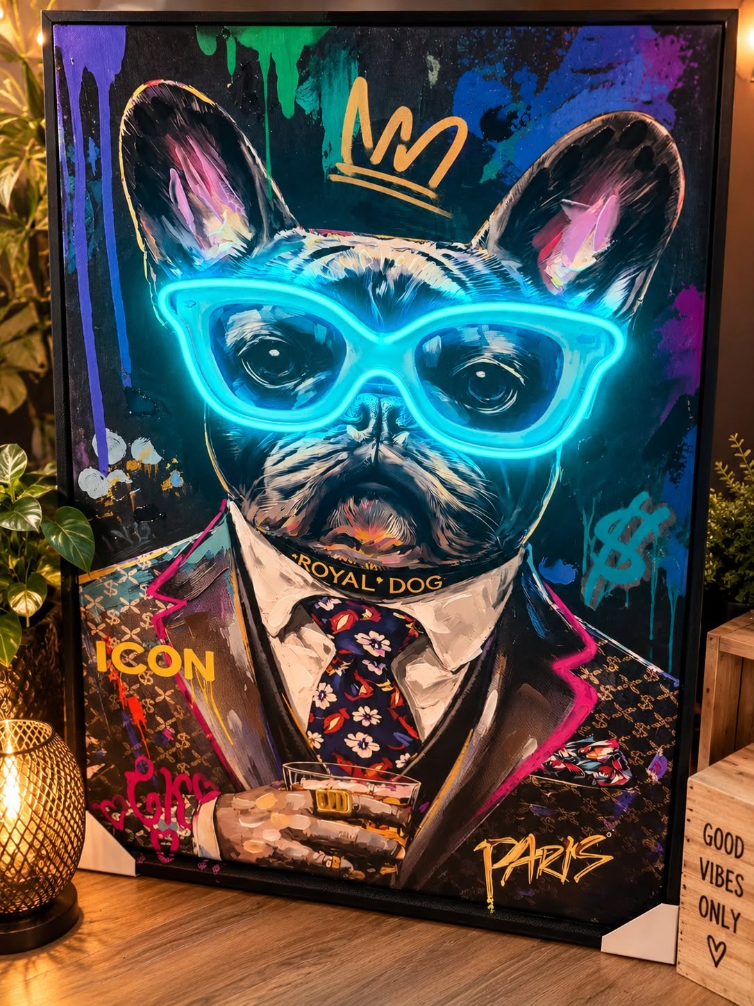 QUADRO LUMINOSO BULLDOG