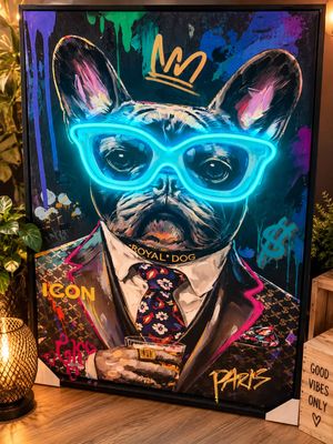 QUADRO LUMINOSO BULLDOG