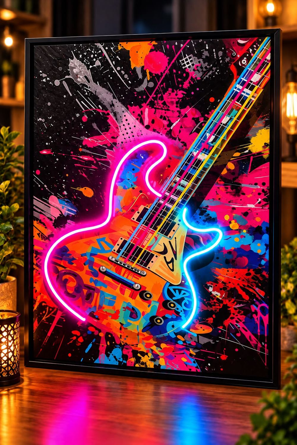 QUADRO LUMINOSO CHITARRA