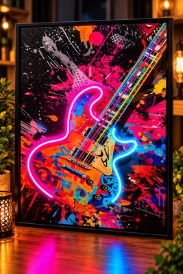 QUADRO LUMINOSO CHITARRA