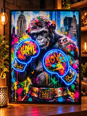 QUADRO LUMINOSO GORILLA BOXER