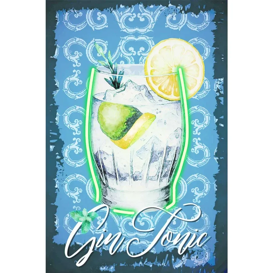 QUADRO LUMINOSO GIN TONIC