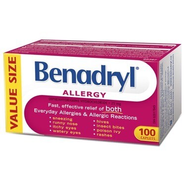 Benadryl 25mg Caplets