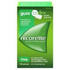 Nicorette 4mg Fresh Mint Gum