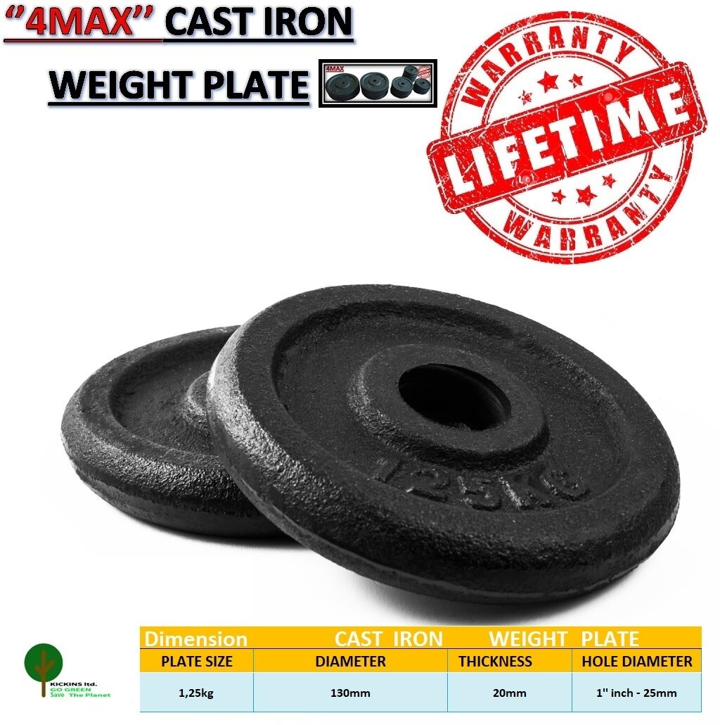 4MAX Weight Plate Cast iron Disk 4x1.25kg