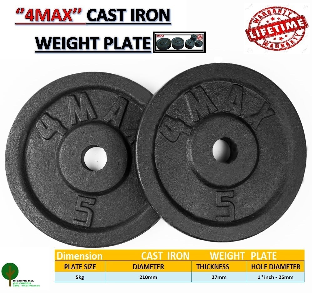 4MAX Weight Plate Cast iron Disk 2x5KG