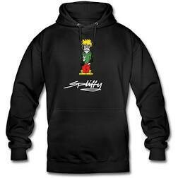 Spliffy Black Hoodie 90s Retro Hoody