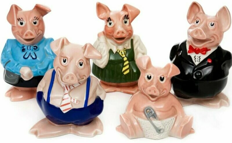 Natwest Set of  Wade Pigs  - Piggy banks