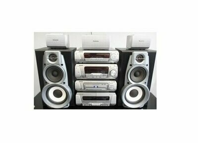 Technics Stereo System DV290 DVD CD Hi-Fi With Extra White Surround Sound Speakers