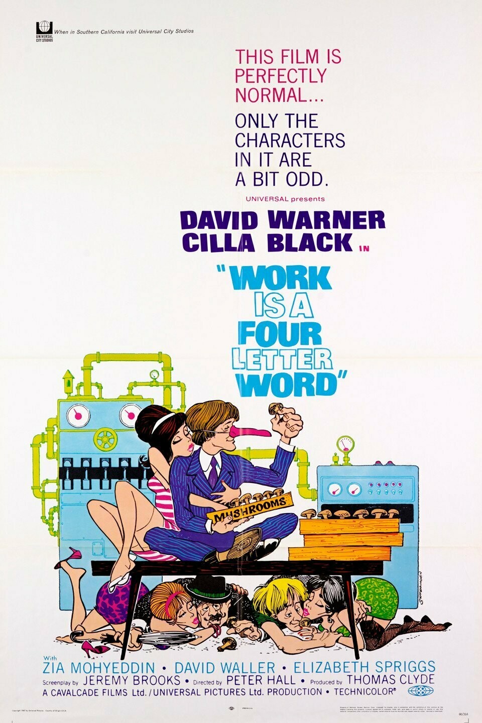 Work Is A Four Letter Word DVD - (1968) - David Warner, Cilla Black, Zia Mohyeddin, David Waller, Elizabeth Spriggs, Alan Howard