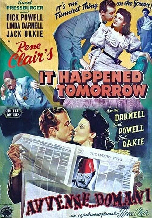 It Happened Tomorrow DVD - (1944) - Dick Powell, Linda Darnell, Jack Oakie