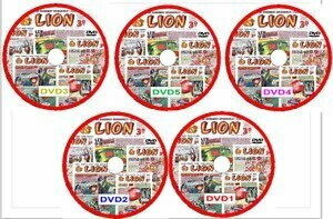 Lion Comics on 5 printed PC-DVDs