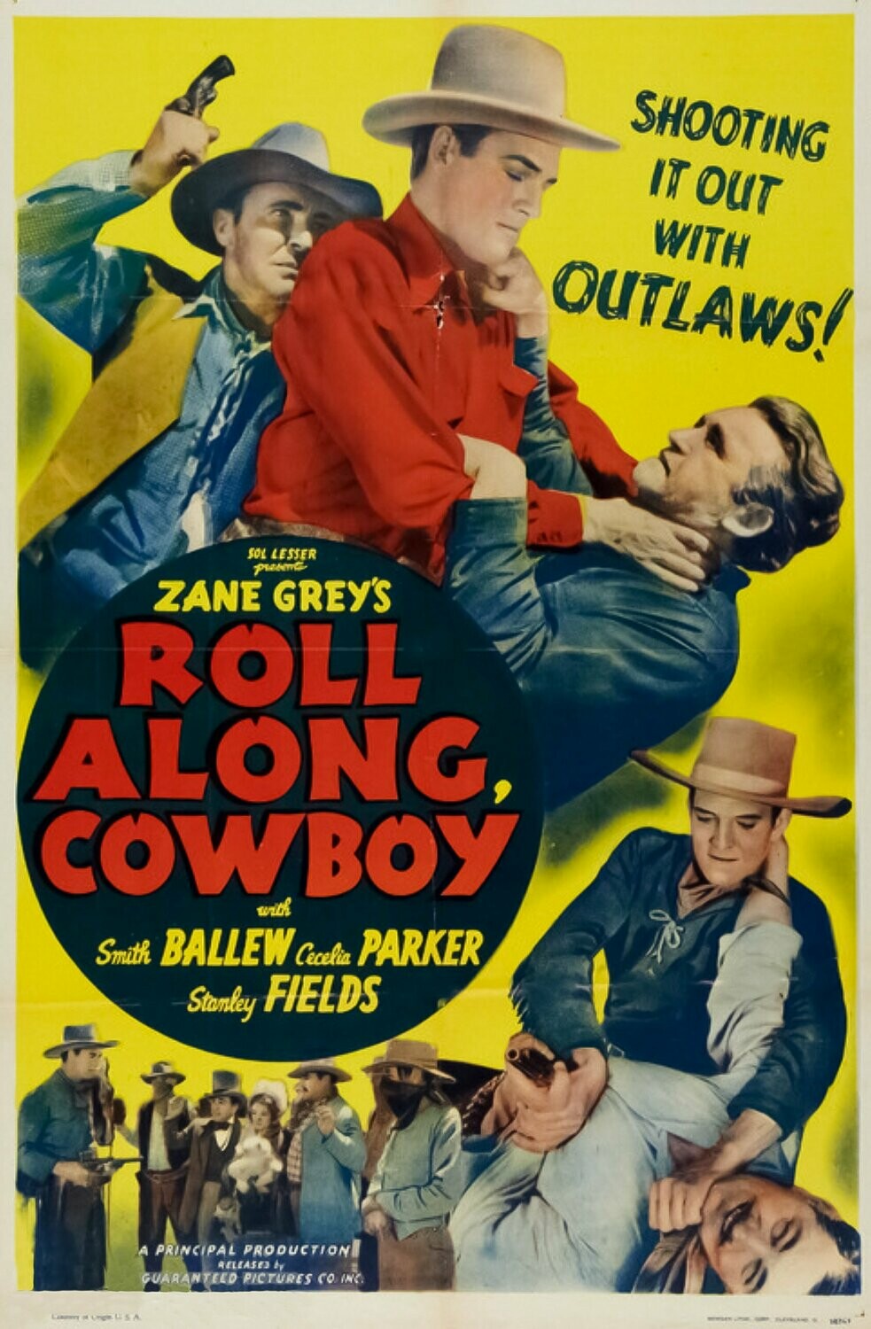 Roll Along Cowboy DVD - (1937) - Smith Ballew , Cecilia Parker , Stanley Fields , Ruth Robinson , Wally Albright , Frank Milan ,  ill Elliott , Budd Buster , Harry Bernard , Buster Fite 