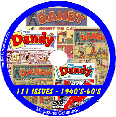 The Dandy Comic 111 Issues 1940's - 60's DVD ROM