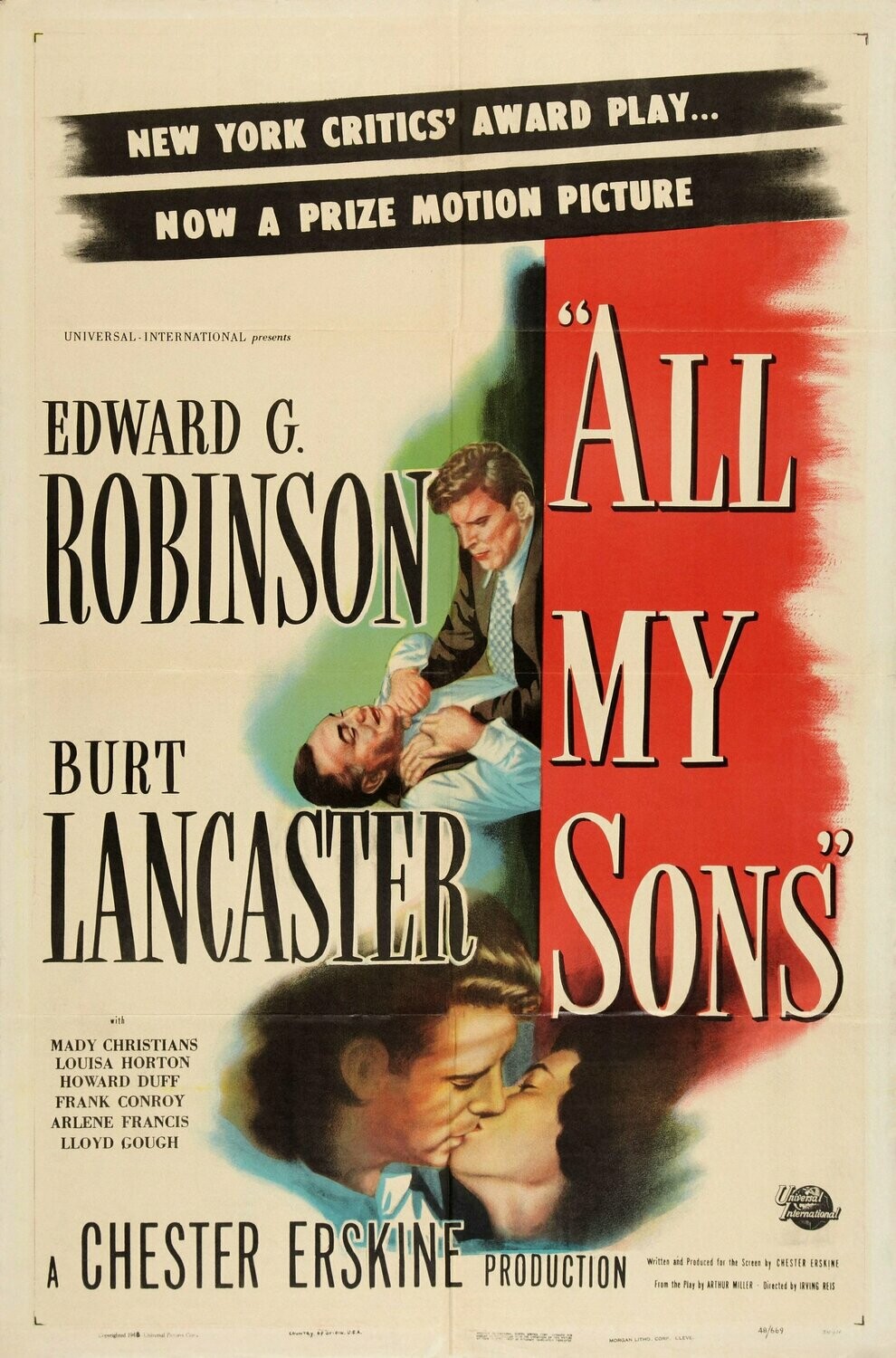 All My Sons DVD - (1948) - Edward G. Robinson, Burt Lancaster