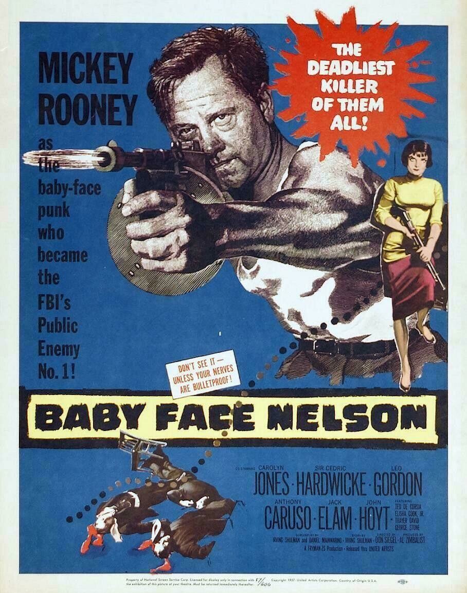 Baby Face Nelson  DVD - (1957) -  Mickey Rooney, Carolyn Jones, Cedric Hardwicke, Leo Gordon, Anthony Caruso, Jack Elam, John Hoyt