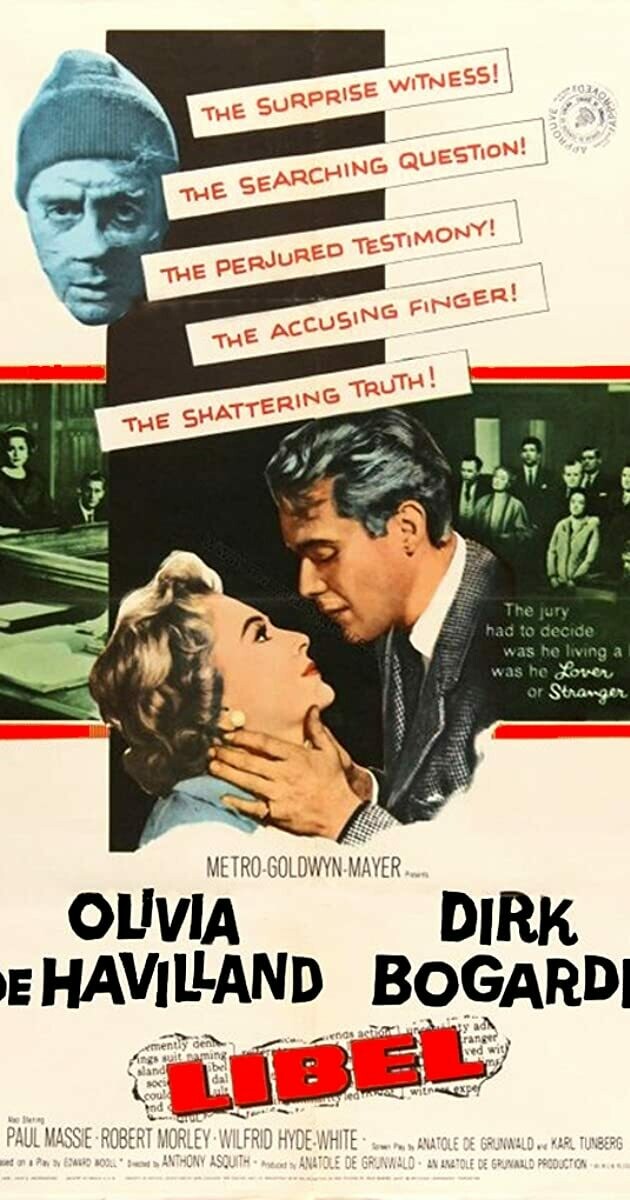 Libel DVD - (1959) - Dirk Bogarde, Olivia de Havilland, Paul Massie, Robert Morley, Wilfrid Hyde-White