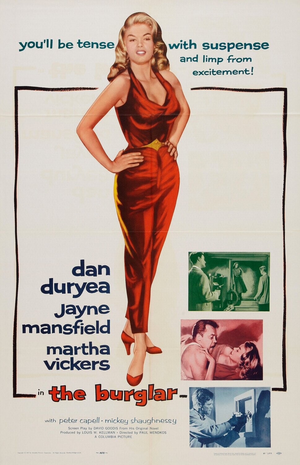 The Burglar DVD - (1957) - Dan Duryea, Jayne Mansfield, Martha Vickers**
