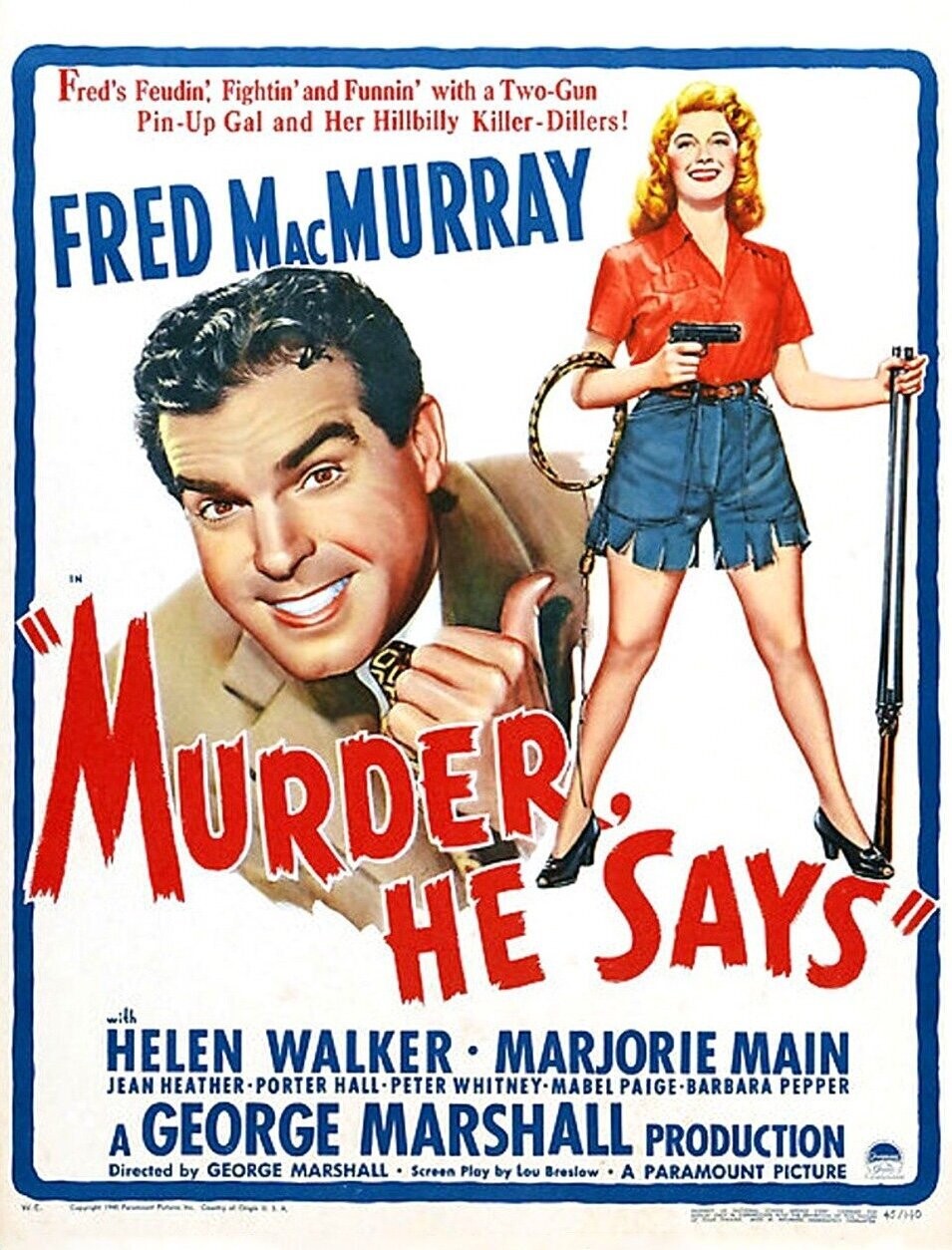 Murder, He Says  DVD - (1945) -  Fred MacMurray​​**