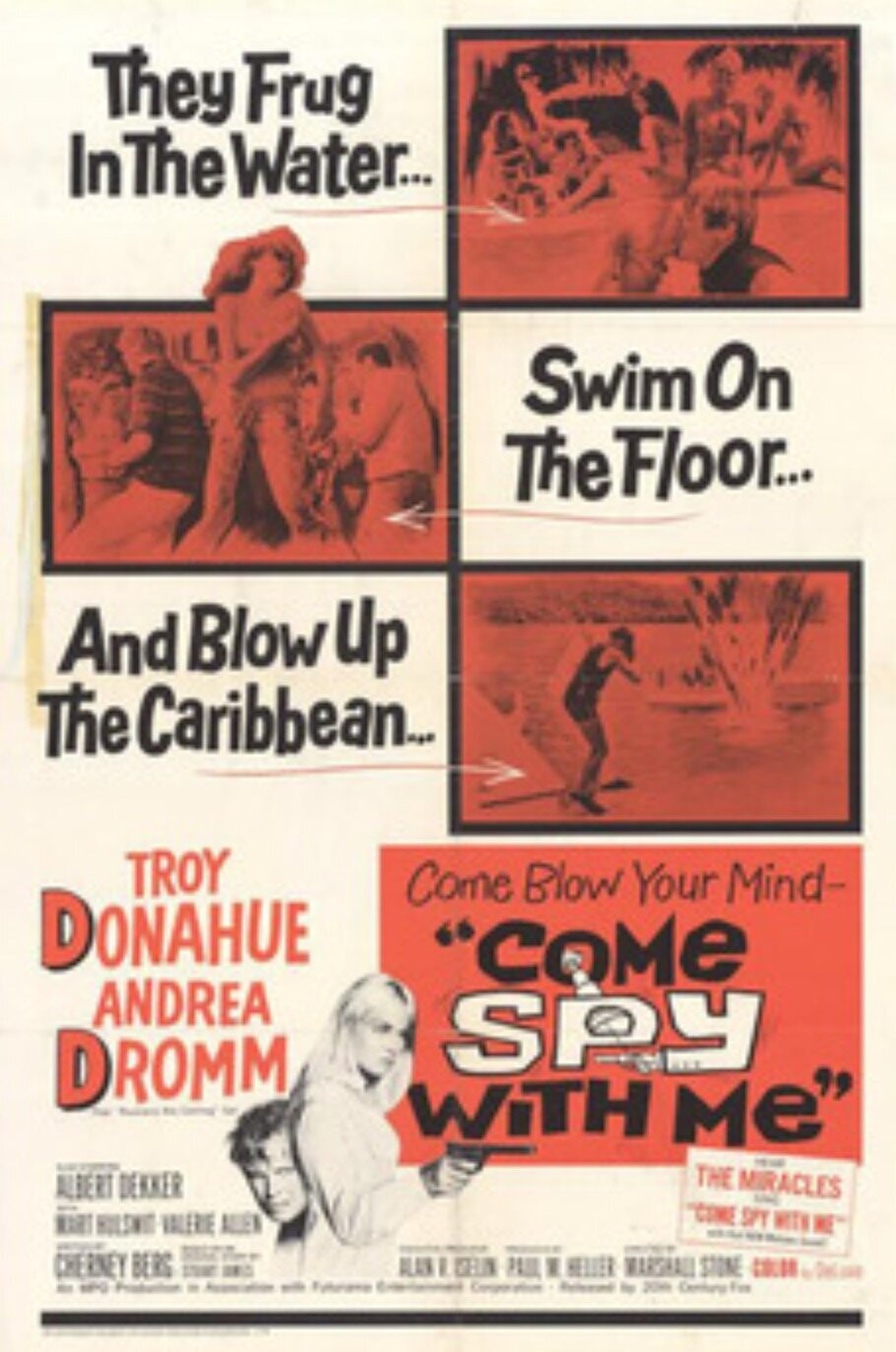 Come Spy With Me   DVD - (1967) -  Troy Donahue, Andrea Dromm, Albert Dekker, Mart Hulswit, Dan Ferrone, Louis Edmonds