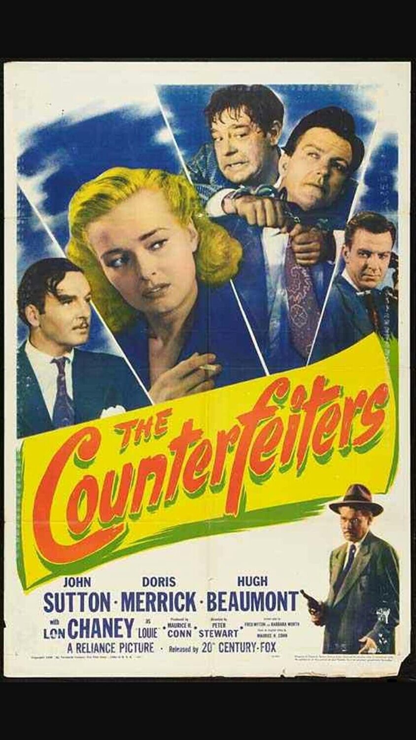 The Counterfeiters DVD - (1948) - John Sutton, Doris Merrick, Hugh Beaumont, Lon Chaney, Jr., George O'Hanlon, Robert Kent**