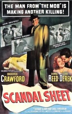 Scandal Sheet DVD - (1952) - Broderick Crawford, Donna Reed, John Derek
