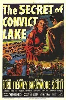 The Secret Of Convict Lake DVD - (1951) -  Glenn Ford, Gene Tierney, Ethel Barrymore, Zachary Scott