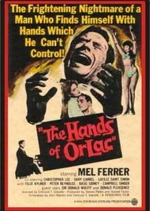 The Hands Of Orlac DVD - (1960) - Mel Ferrer, Dany Carrel, Lucile Saint-Simon, Christopher Lee, Felix Aylmer, Mireille Perrey