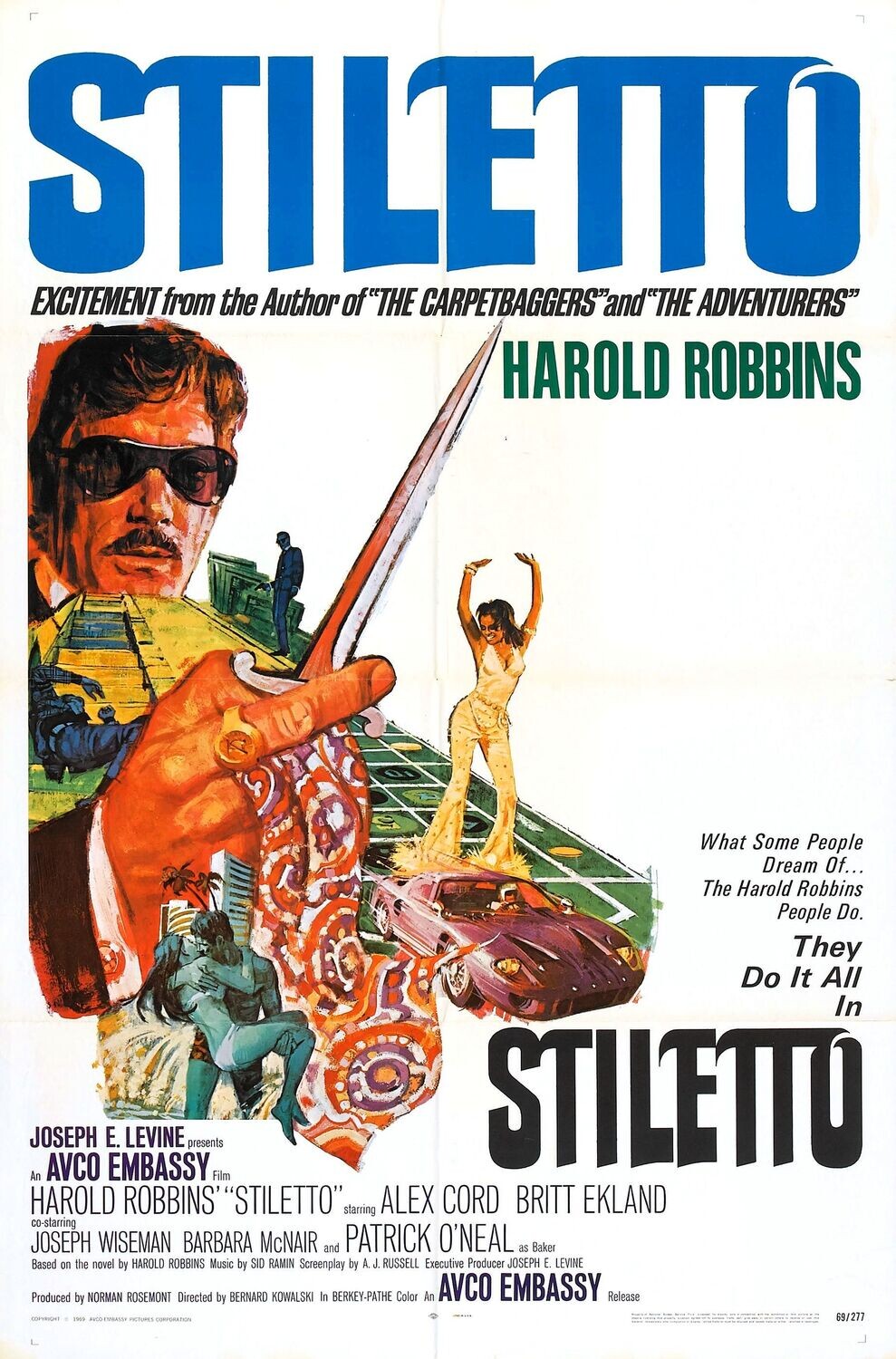 Stiletto DVD - (1969) - Alex Cord, Britt Ekland, Patrick O'Neal**